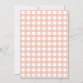 Orange Little Pumpkin Fall Gingham Einladung (Rückseite)