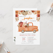 Orange Little Pumpkin Gender Neutral Baby Dusche