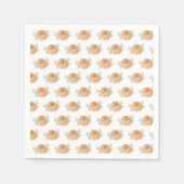 Orange Little Pumpkin Muster Herbstdusche Serviette (Vorderseite)