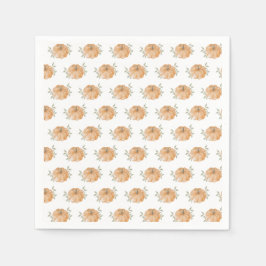 Orange Little Pumpkin Muster Herbstdusche Serviette