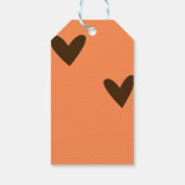 Orange Little Pumpkin Neutral Baby Dusche Danke Geschenkanhänger (Rückseite)