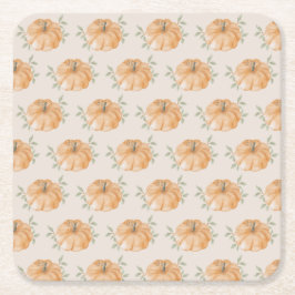 Orange Little Pumpkin Pattern Fall Baby Dusche Rechteckiger Pappuntersetzer