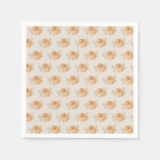 Orange Little Pumpkin Pattern Fall Baby Dusche Serviette (Vorderseite)