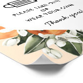 Orange Little Süsse Baby Duschmasken Schildkröte Poster (Ecke)