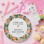 Orange Little Süsse Baby Duschpapier Teller (Party)