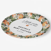 Orange Little Süsse Baby Duschpapier Teller (Schrägansicht)