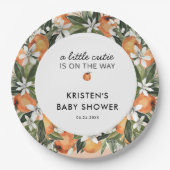 Orange Little Süsse Baby Duschpapier Teller (Vorderseite)