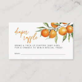 Orange Little Süsse Babydusche Windeln Raffel Begleitkarte