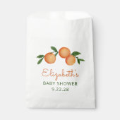 Orange Little Süsse Citrus Baby Dusche Geschenktütchen (Vorderseite)