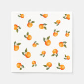 Orange Little Süsse Citrus Minimalistisch Baby Dus Serviette (Vorderseite)