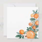 Orange Little Süsse Er oder sie Geschlecht zeigen Einladung (Rückseite)