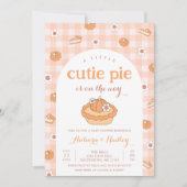 Orange Little Süsse Pie Baby Dusche Einladung (Vorderseite)