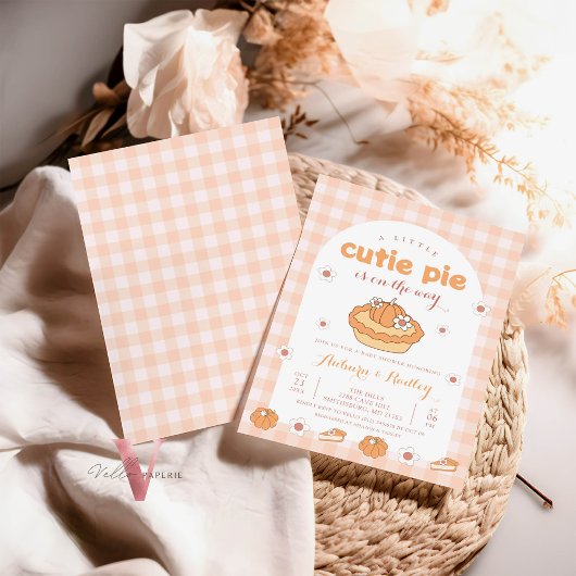 Orange Little Süsse Pie Baby Dusche Einladung
