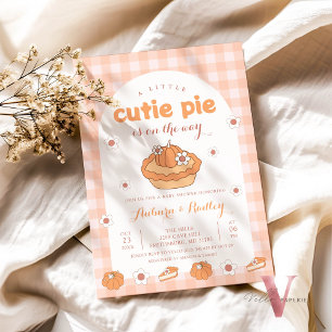 Orange Little Süsse Pie Baby Dusche Einladung