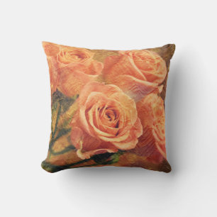 Orange Living Coral Rose Kissen