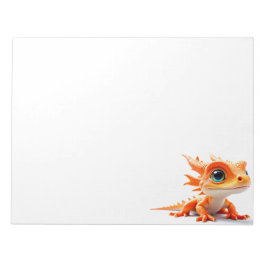 Orange Lizard Creature Notizblock