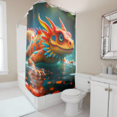 Orange Lizard Duschvorhang (Beispiel)