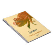 Orange Lizard Namensschule Notizblock (Rechte Seite)