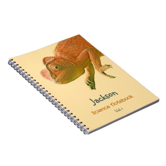 Orange Lizard Namensschule Notizblock (Rechte Seite)