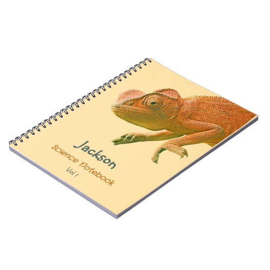 Orange Lizard Namensschule Notizblock (Linke Seite)