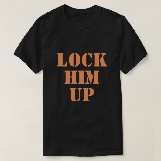 Orange Lock Ihm Up T-Shirt (Design vorne)