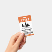 Orange Logo Bar Code Press ID Ausweis (Handheld)