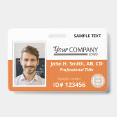 Orange Logo Entry Employee Foto ID Ausweis (Vorderseite)