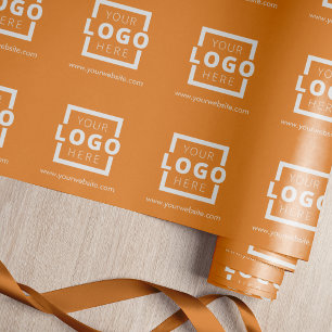Orange-Logo für Werbeaktionen Geschenkpapier