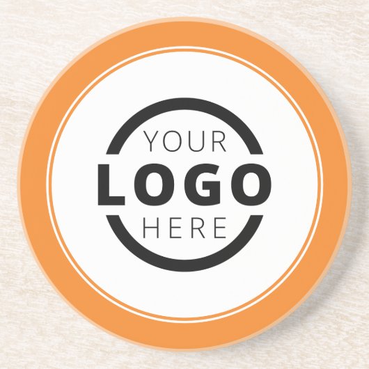 Orange-Logo für Werbeaktionen Getränkeuntersetzer (Vorne)