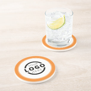 Orange-Logo für Werbeaktionen Getränkeuntersetzer