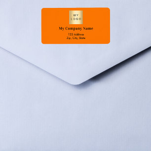 Orange-Logo-Rücksendeadresse Adressaufkleber
