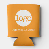 Orange-Logo-Werbung für Unternehmen oder Büros Dosenkühler (Rückseite)