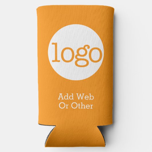 Orange-Logo-Werbung für Unternehmen oder Büros Selters Dosenkühler (Rückseite)