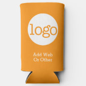 Orange-Logo-Werbung für Unternehmen oder Büros Selters Dosenkühler (Vorderseite)