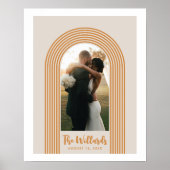 Orange Lombard Lines Arch Custom Photo Art Print Poster (Vorne)