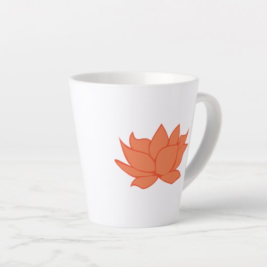 Orange Lotus Latte Tasse (Rechte Ecke)