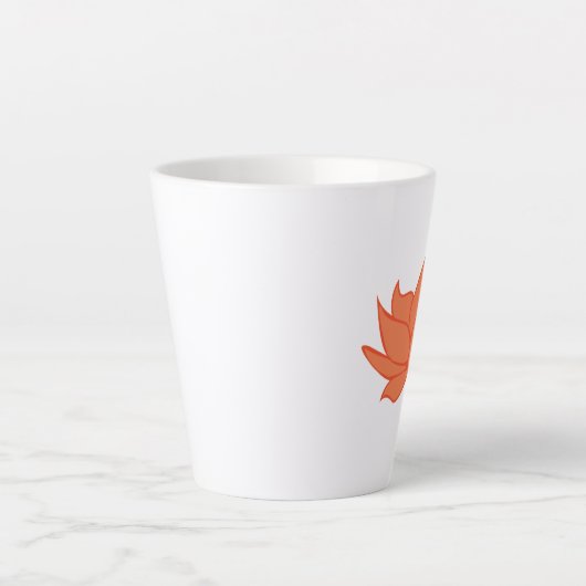 Orange Lotus Latte Tasse (Vorderseite)