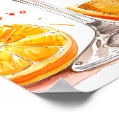 Orange Love at First Spritz Bridal Shower Welcome  Poster (Ecke)