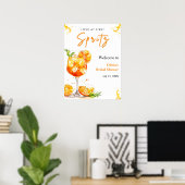 Orange Love at First Spritz Bridal Shower Welcome  Poster (Heimbüro)