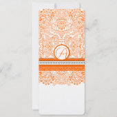 Orange Love Birds Hochzeitseinladung Einladung (Vorderseite)