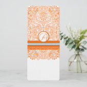 Orange Love Birds Hochzeitseinladung Einladung (Stehend Vorderseite)