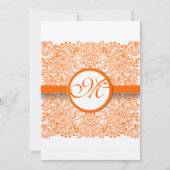 Orange Love Birds Reflections Einladung Hochzeit (Vorderseite)