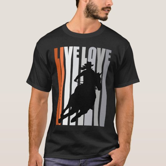 Orange Love Rodeo Barrel Racing Race Racer Women C T-Shirt (Vorderseite)