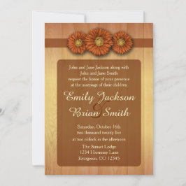 Orange Löwe Blume Land Hochzeitseinladung Einladung