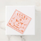 Orange Lucky In Liebe Junggeselinnen-Abschied Gefa Geschenkanhänger (Beispiel)