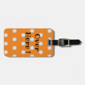 Orange Luggage Tag Gepäckanhänger (Vorderseite horizontal)