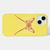 Orange Luna Moth Art - Farbiges Insekt Case-Mate iPhone Hülle (Rückseite (Horizontal))