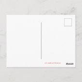 Orange Luna Moth Art - Farbiges Insekt Postkarte (Rückseite)