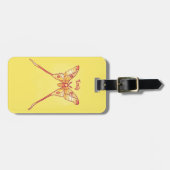 Orange Luna Moth Kunst, Dichtung und Musik Gepäckanhänger (Vorderseite horizontal)