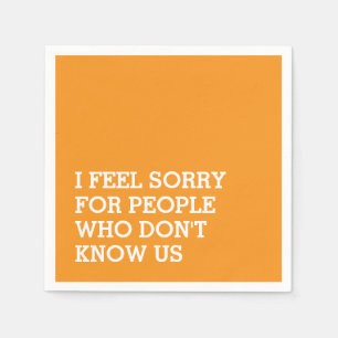 Orange lustige sarkastische Party Serviette